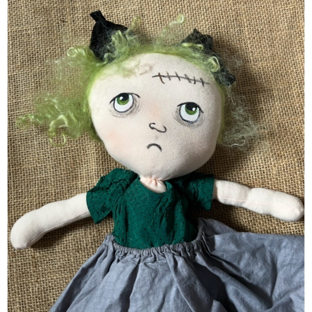 Jan Shackelford Handmade Fabric Doll Raggedy Jan Grimley Troubled Tabatha READ - Picture 2 of 11